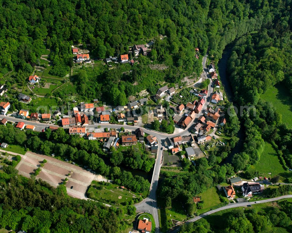 Aerial image Altenbrak - Village - view on the edge of forested areas in Altenbrak in the state Saxony-Anhalt, Germany