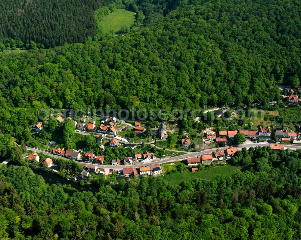 Altenbrak from above - Village - view on the edge of forested areas in Altenbrak in the state Saxony-Anhalt, Germany