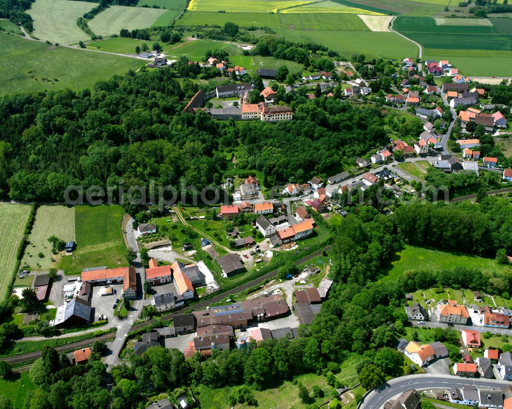 Aerial image Altenburg - Village - view on the edge of forested areas in Altenburg in the state Hesse, Germany