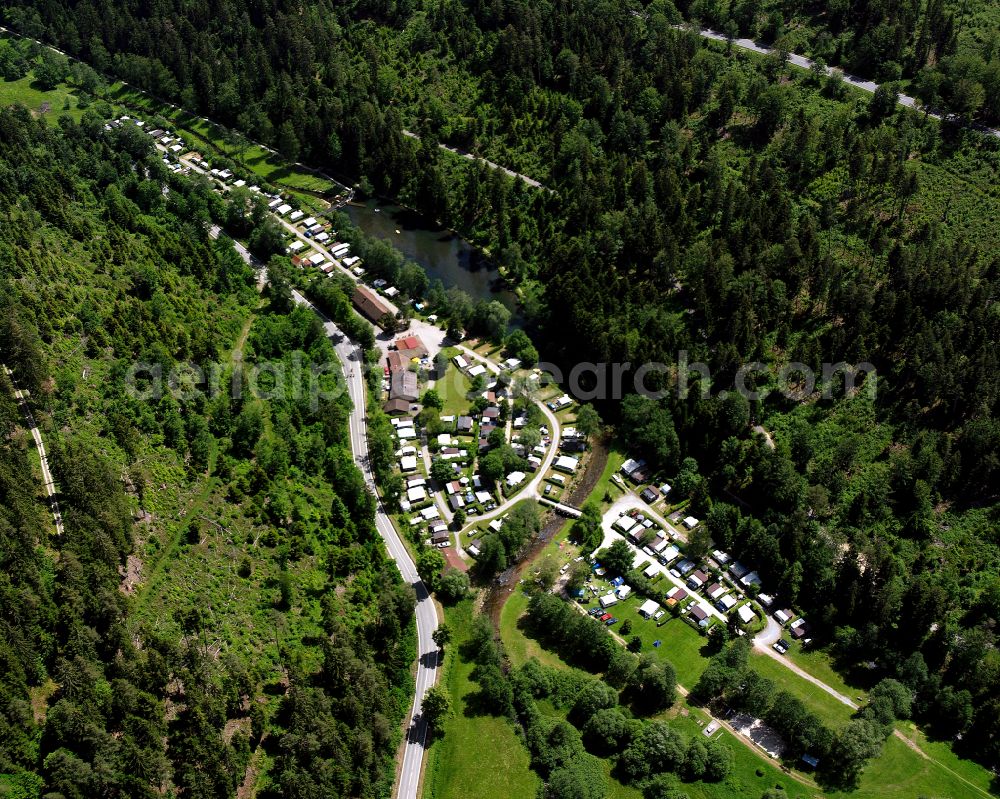 Aerial image Altensteig - Village - view on the edge of forested areas in Altensteig in the state Baden-Wuerttemberg, Germany