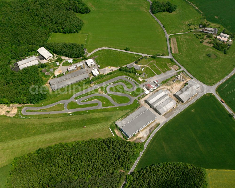 Aerial image Arnsgrün - Village - view on the edge of forested areas in Arnsgrün in the state Thuringia, Germany