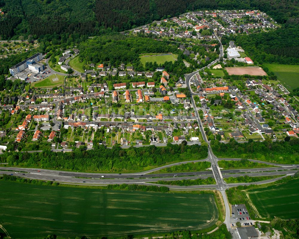 Aerial photograph Bad - Village - view on the edge of forested areas in Bad in the state Lower Saxony, Germany