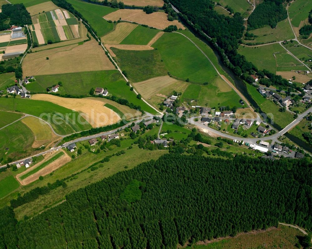 Beddelhausen from above - Village - view on the edge of forested areas in Beddelhausen in the state North Rhine-Westphalia, Germany