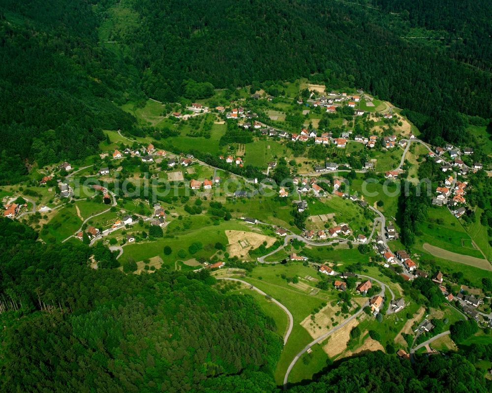 Aerial photograph Bühlertal - Village - view on the edge of forested areas in Bühlertal in the state Baden-Wuerttemberg, Germany