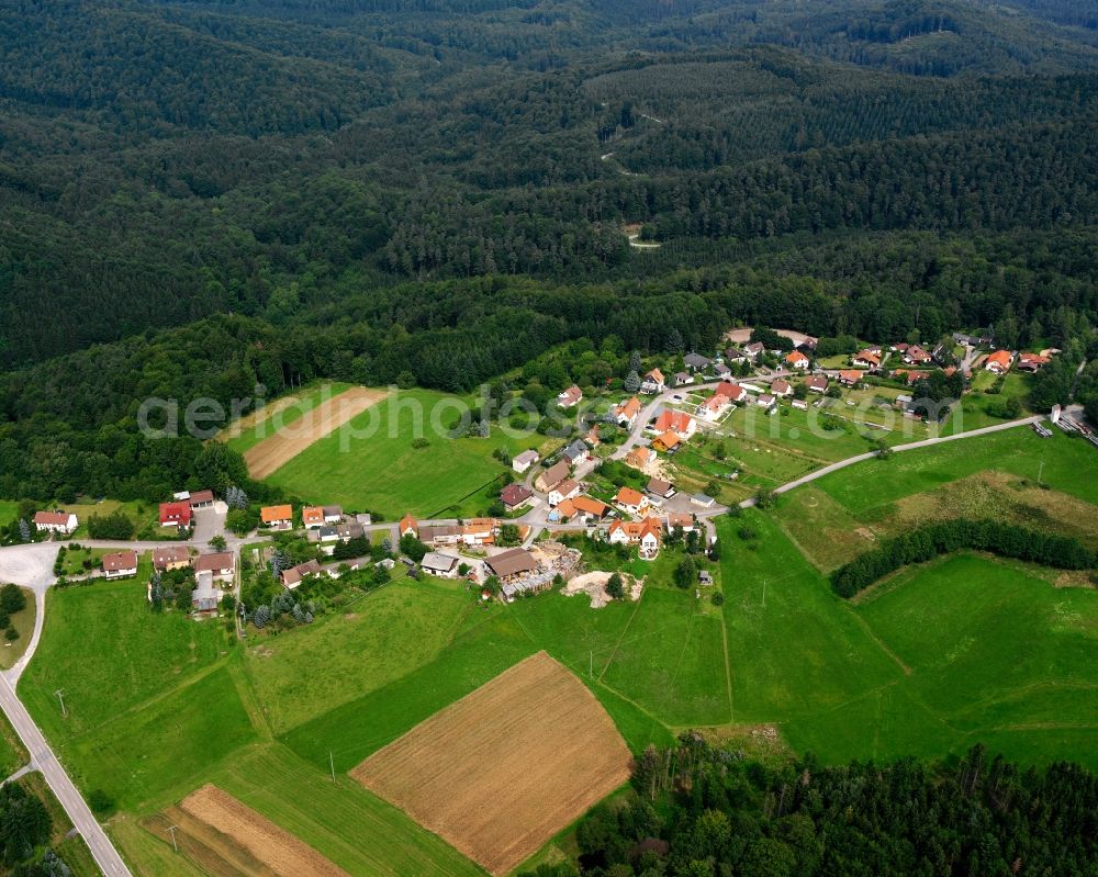 Bärenbronn from above - Village - view on the edge of forested areas in Bärenbronn in the state Baden-Wuerttemberg, Germany