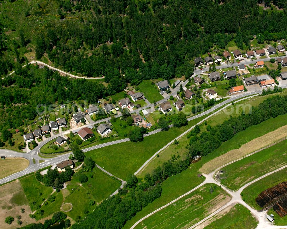 Aerial photograph Christophshof - Village - view on the edge of forested areas in Christophshof in the state Baden-Wuerttemberg, Germany