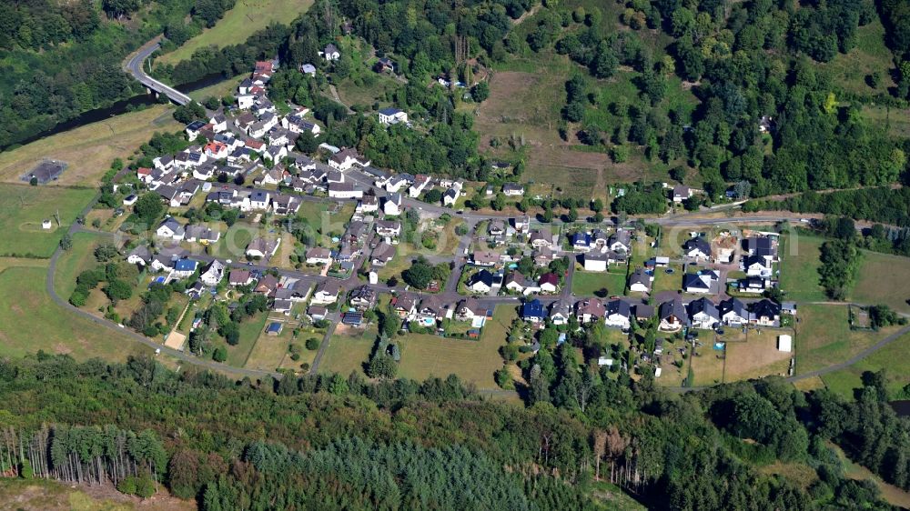 Datzeroth from above - Village - view on the edge of forested areas in Datzeroth in the state Rhineland-Palatinate, Germany