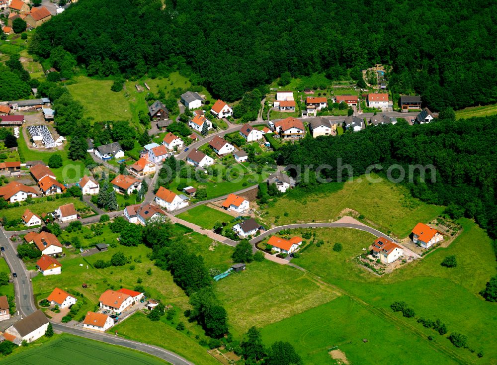 Aerial image Dörnbach - Village - view on the edge of forested areas in Dörnbach in the state Rhineland-Palatinate, Germany