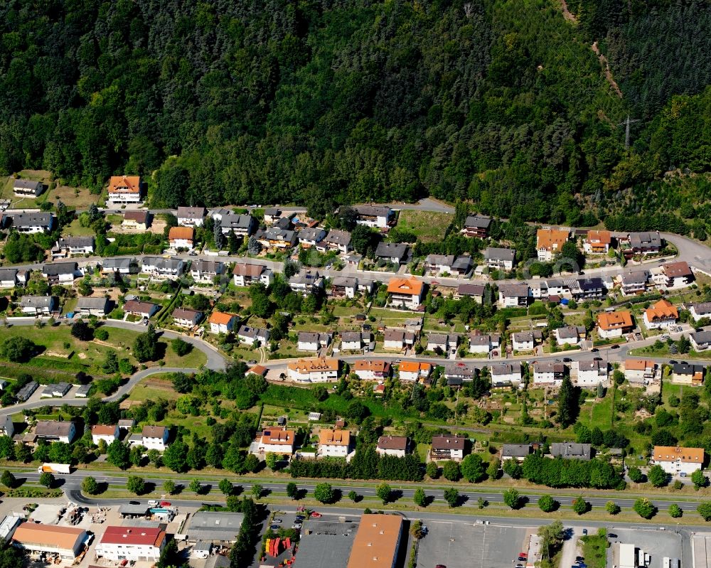 Dusenbach from above - Village - view on the edge of forested areas in Dusenbach in the state Hesse, Germany