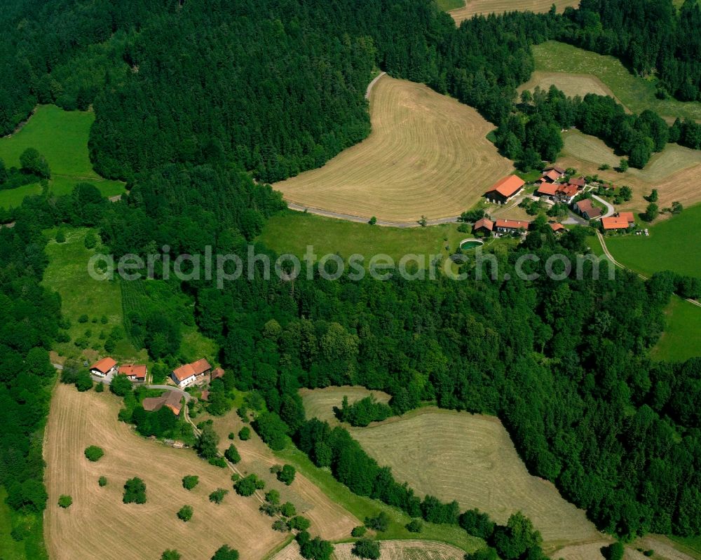 Aerial photograph Edersberg - Village - view on the edge of forested areas in Edersberg in the state Bavaria, Germany