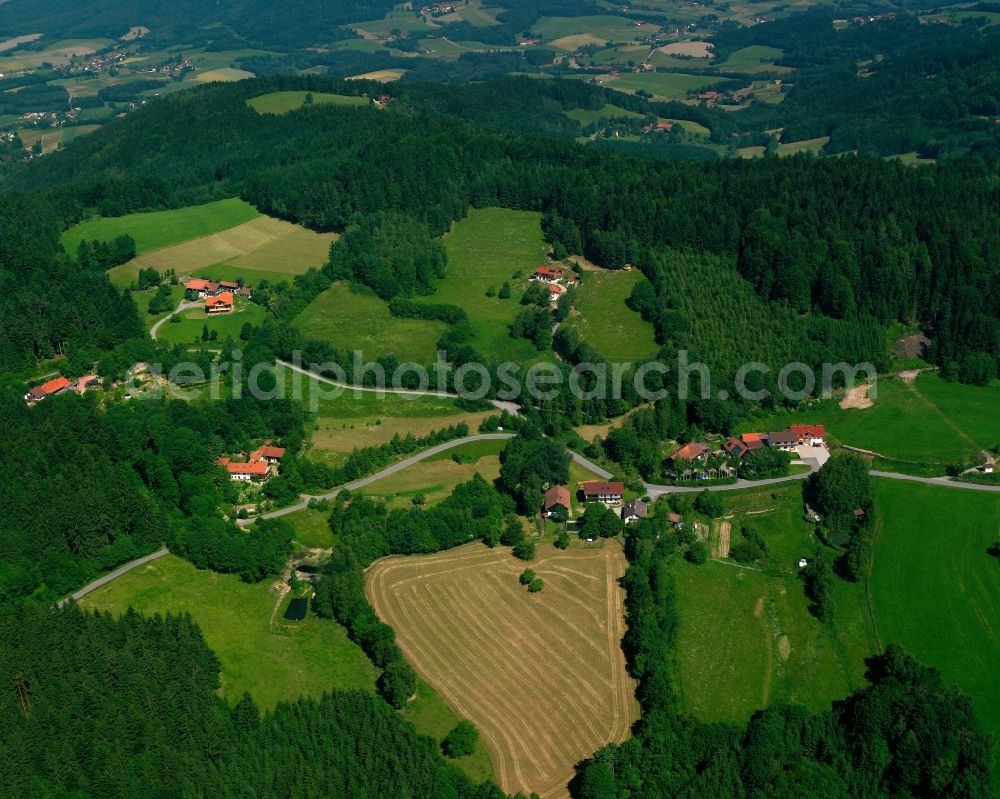 Aerial photograph Ehren - Village - view on the edge of forested areas in Ehren in the state Bavaria, Germany