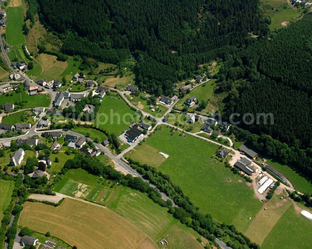 Aerial image Elsoff - Village - view on the edge of forested areas in Elsoff in the state North Rhine-Westphalia, Germany