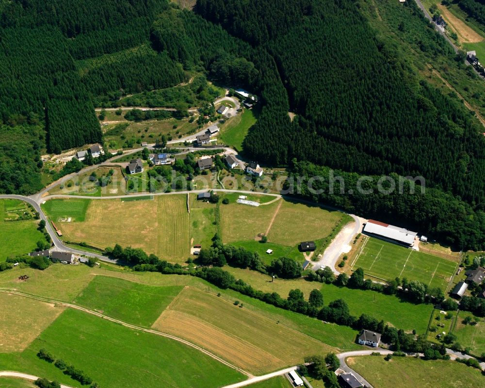 Aerial photograph Elsoff - Village - view on the edge of forested areas in Elsoff in the state North Rhine-Westphalia, Germany