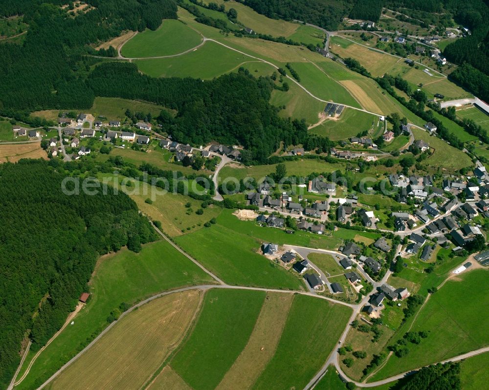 Elsoff from the bird's eye view: Village - view on the edge of forested areas in Elsoff in the state North Rhine-Westphalia, Germany