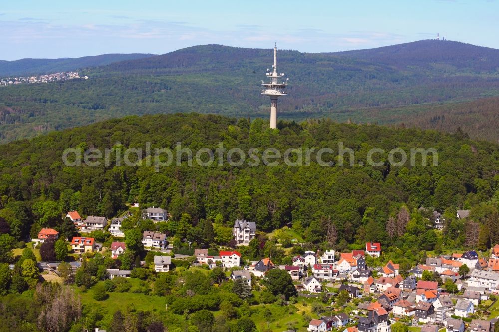 Eppenhain from above - Village - view on the edge of forested areas in Eppenhain in the state Hesse, Germany