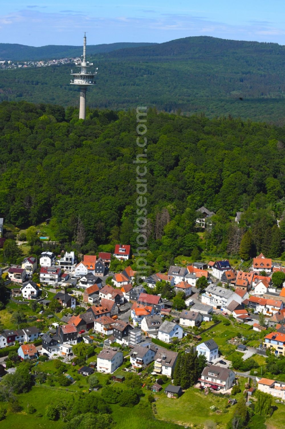 Aerial photograph Eppenhain - Village - view on the edge of forested areas in Eppenhain in the state Hesse, Germany