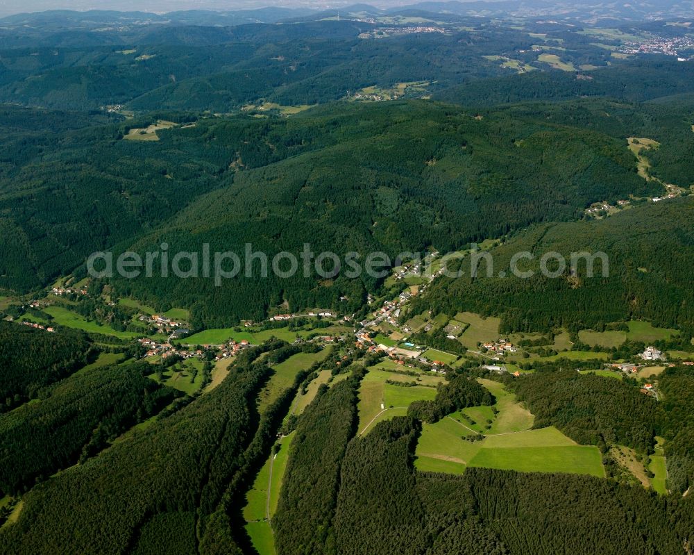 Aerial photograph Finkenbach - Village - view on the edge of forested areas in Finkenbach in the state Hesse, Germany