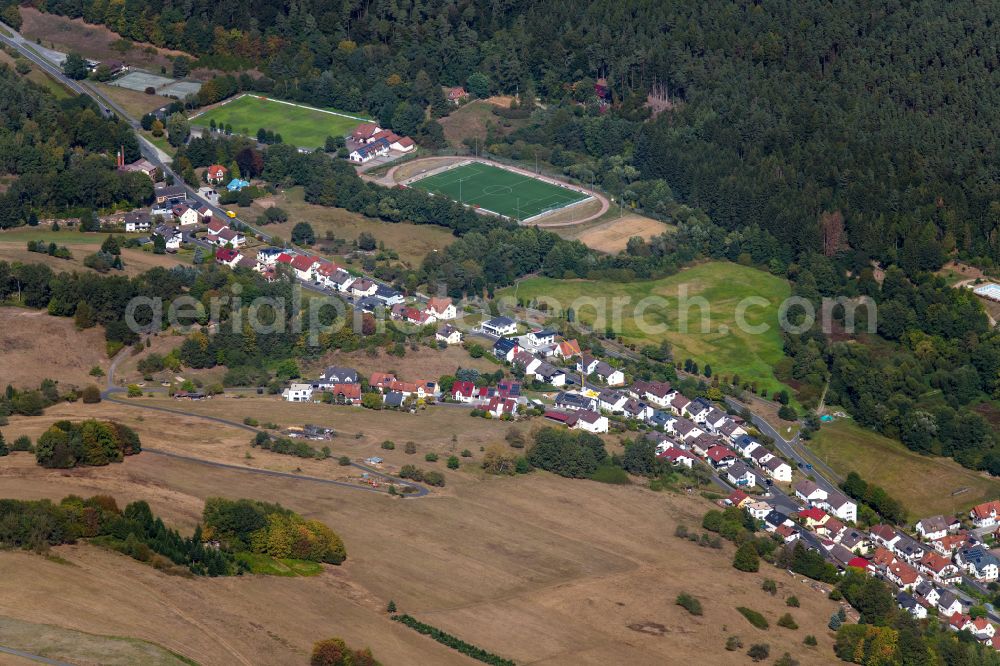 Aerial photograph Frammersbach - Village - view on the edge of forested areas in Frammersbach in the state Bavaria, Germany