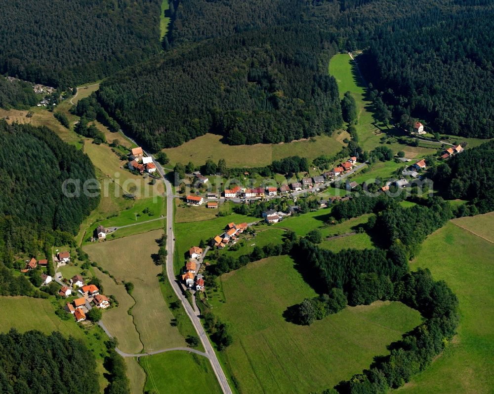 Aerial photograph Gammelsbach - Village - view on the edge of forested areas in Gammelsbach in the state Hesse, Germany