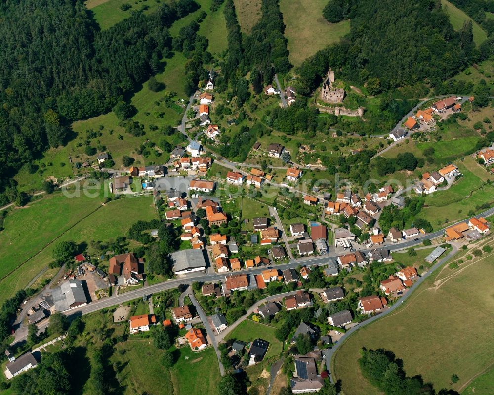 Aerial photograph Gammelsbach - Village - view on the edge of forested areas in Gammelsbach in the state Hesse, Germany