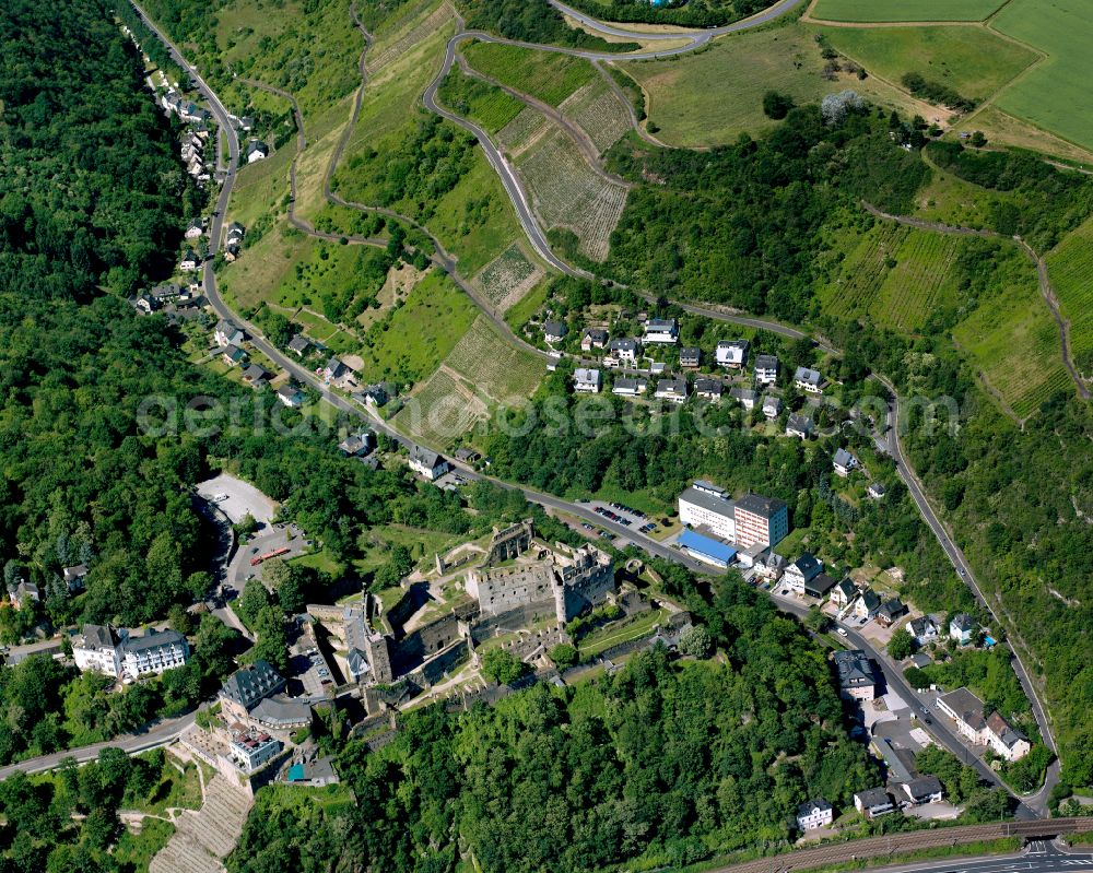 Aerial image Gründelbach - Village - view on the edge of forested areas in Gründelbach in the state Rhineland-Palatinate, Germany