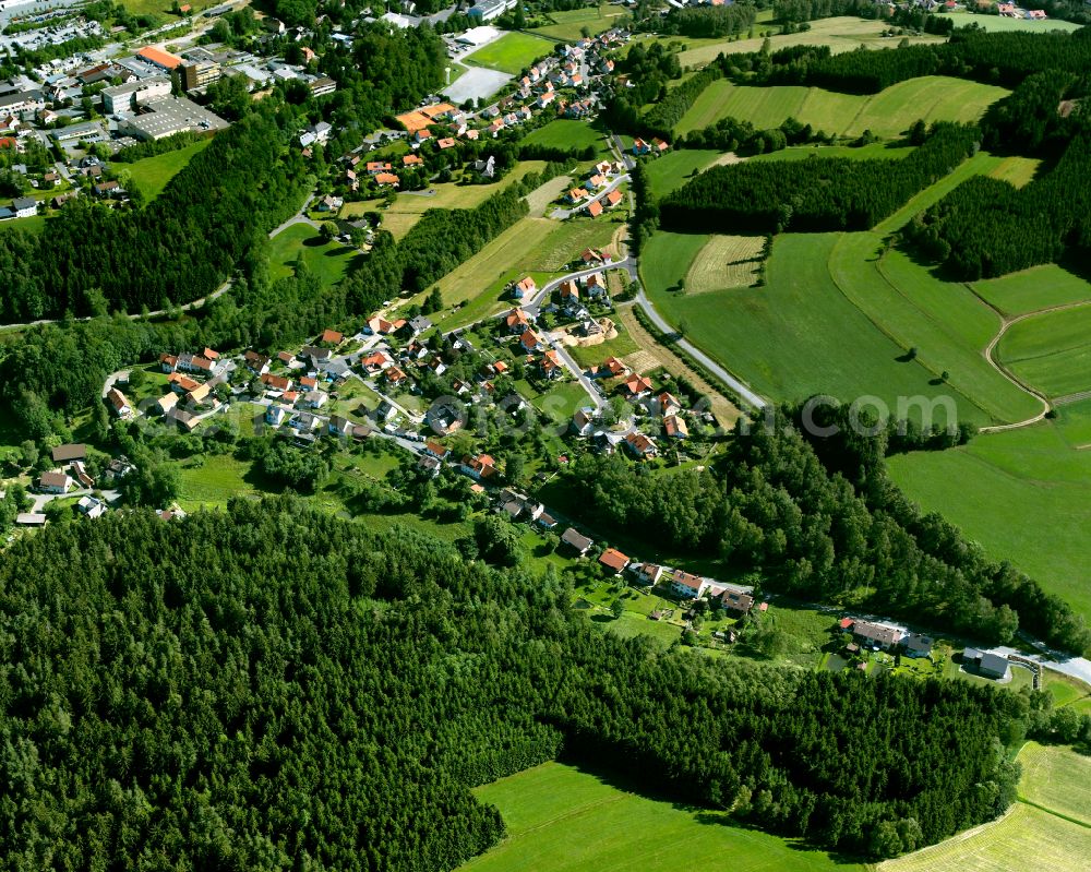 Aerial photograph Grünstein - Village - view on the edge of forested areas in Grünstein in the state Bavaria, Germany