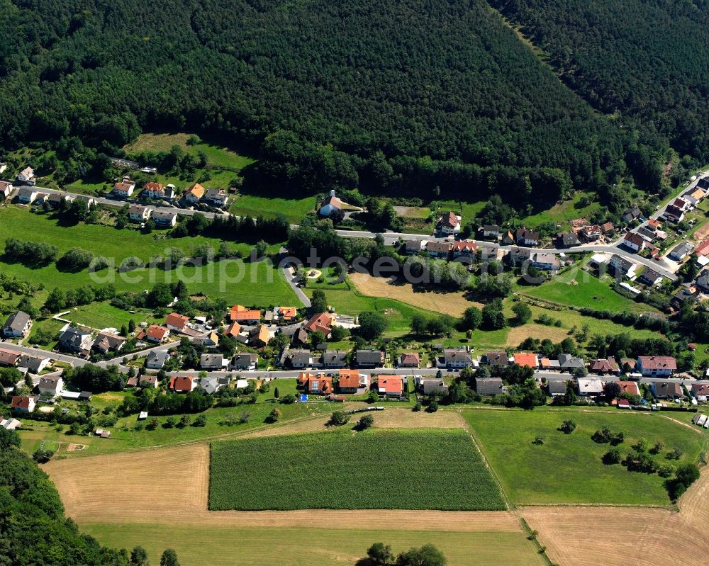 Aerial photograph Haingrund - Village - view on the edge of forested areas in Haingrund in the state Hesse, Germany