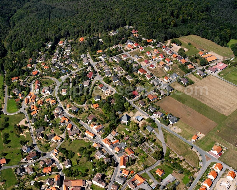 Aerial photograph Hassenroth - Village - view on the edge of forested areas in Hassenroth in the state Hesse, Germany