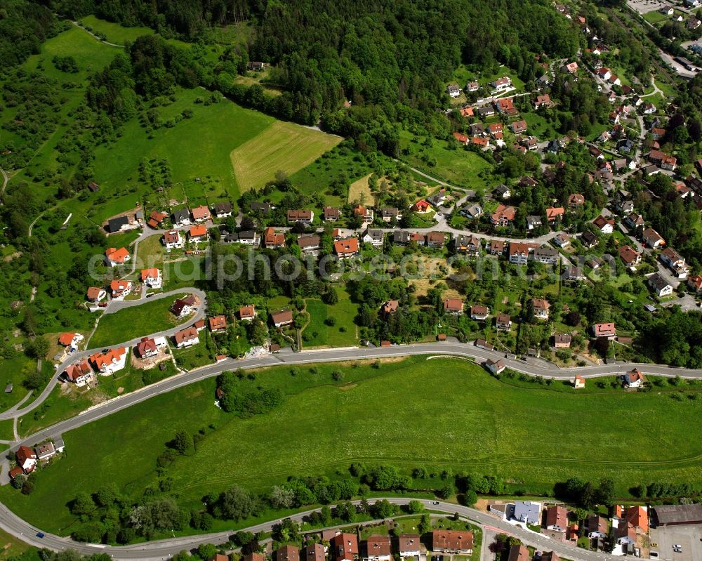 Aerial photograph Hausen - Village - view on the edge of forested areas in Hausen in the state Baden-Wuerttemberg, Germany