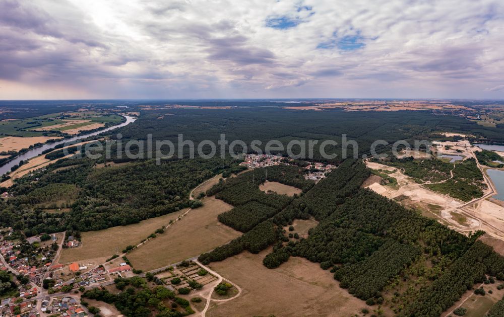 Aerial image Bad Freienwalde (Oder) - Village - view on the edge of forested areas in Bad Freienwalde (Oder) in the state Brandenburg, Germany