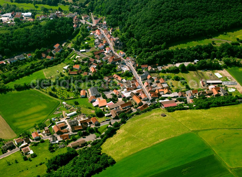 Aerial photograph Imsweiler - Village - view on the edge of forested areas in Imsweiler in the state Rhineland-Palatinate, Germany