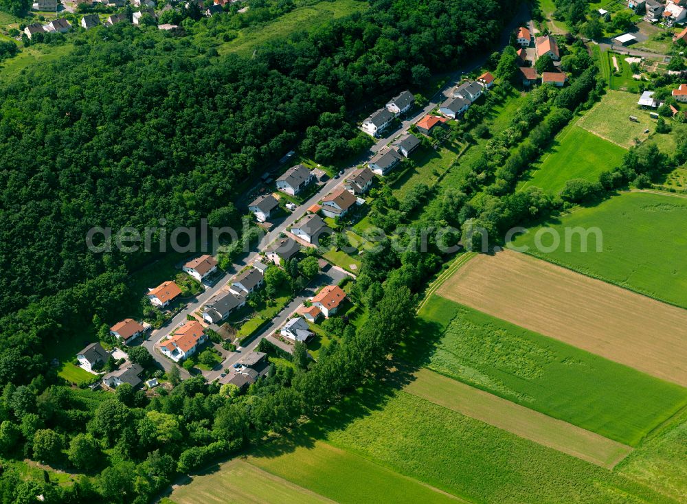 Imsweiler from the bird's eye view: Village - view on the edge of forested areas in Imsweiler in the state Rhineland-Palatinate, Germany