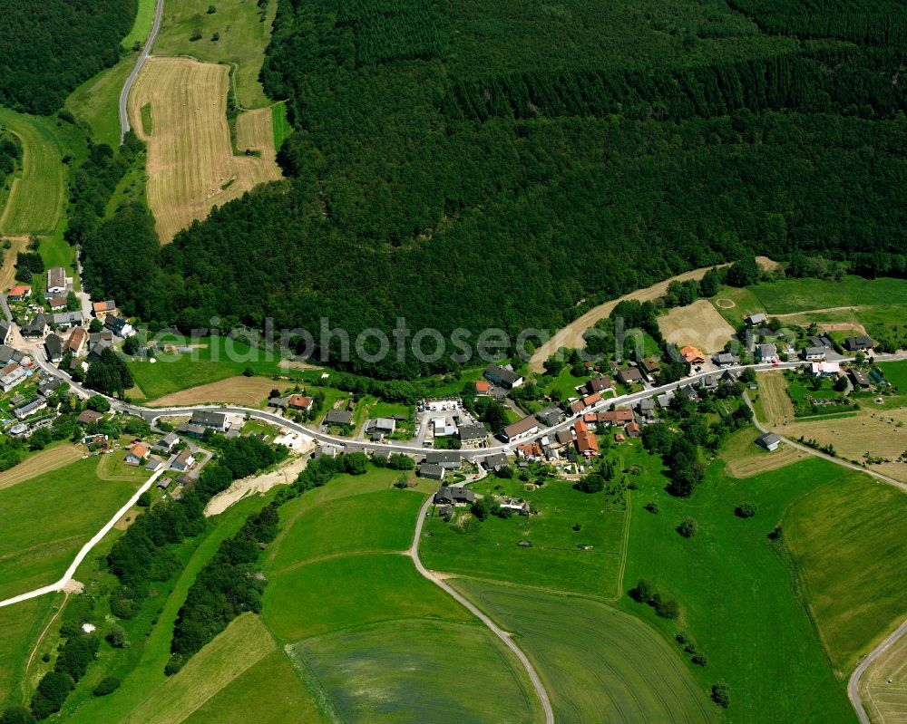 Aerial image Leisel - Village - view on the edge of forested areas in Leisel in the state Rhineland-Palatinate, Germany