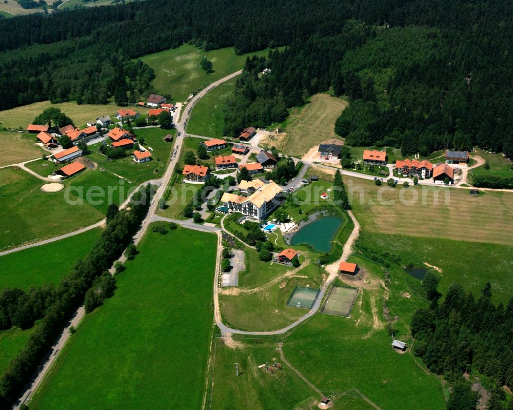 Aerial photograph Maibrunn - Village - view on the edge of forested areas in Maibrunn in the state Bavaria, Germany