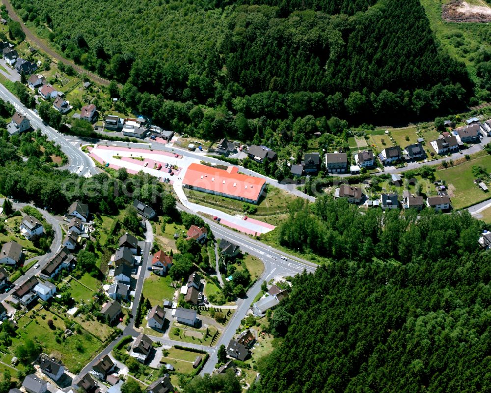 Aerial photograph Meinerzhagen - Village - view on the edge of forested areas in Meinerzhagen in the state North Rhine-Westphalia, Germany