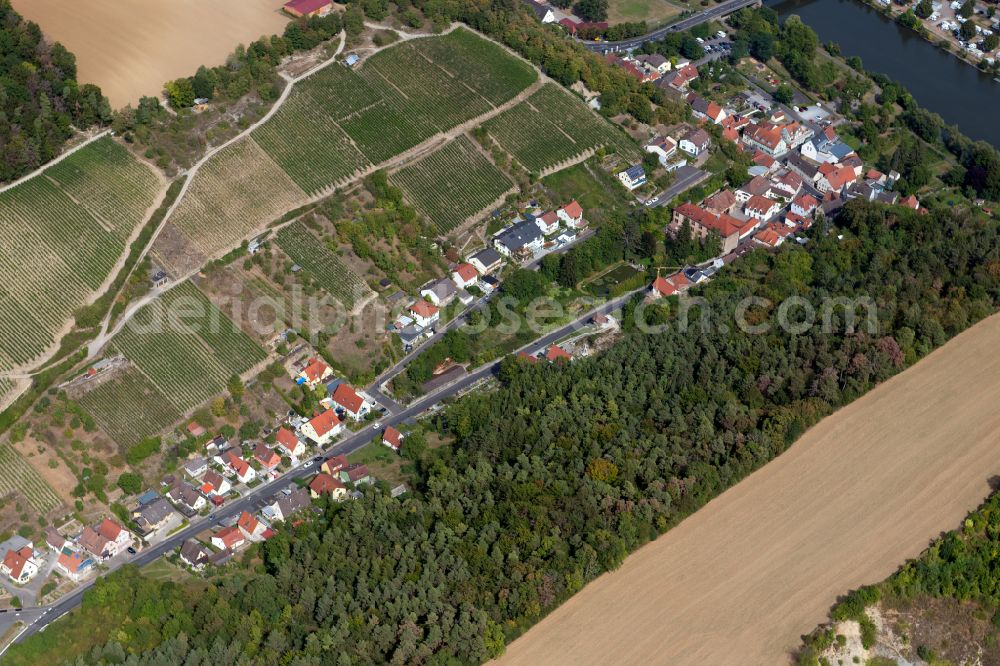 Mühlbach from the bird's eye view: Village - view on the edge of forested areas in Mühlbach in the state Bavaria, Germany