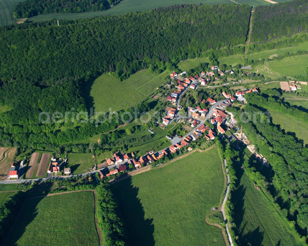 Aerial photograph Misserode - Village - view on the edge of forested areas in Misserode in the state Thuringia, Germany