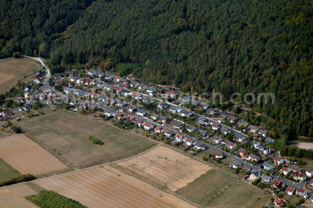 Neuendorf from the bird's eye view: Village - view on the edge of forested areas in Neuendorf in the state Bavaria, Germany