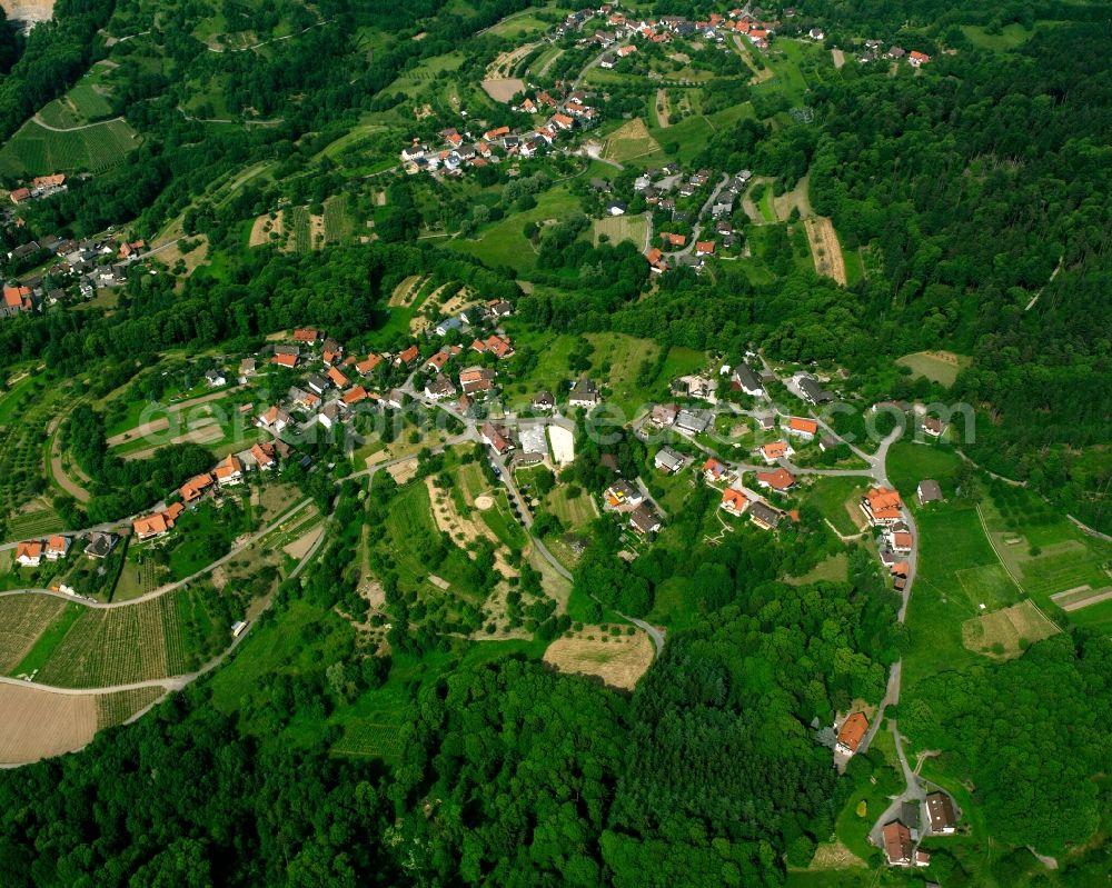 Aerial image Neusatz - Village - view on the edge of forested areas in Neusatz in the state Baden-Wuerttemberg, Germany