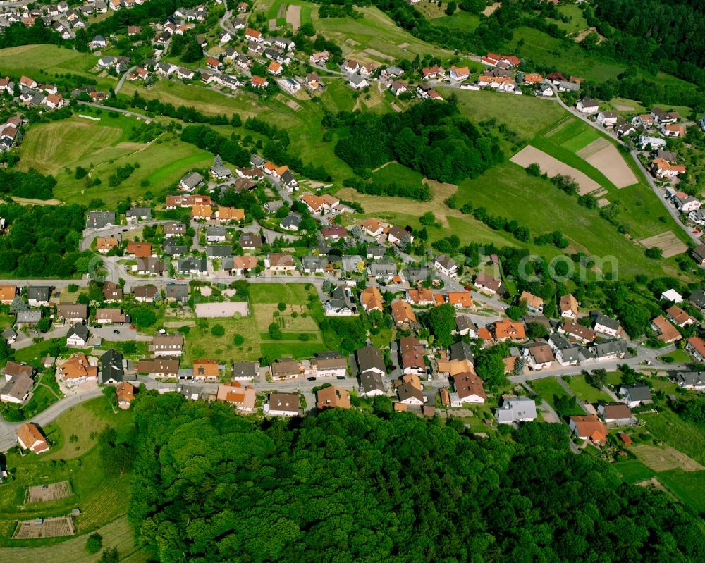 Aerial photograph Neusatz - Village - view on the edge of forested areas in Neusatz in the state Baden-Wuerttemberg, Germany