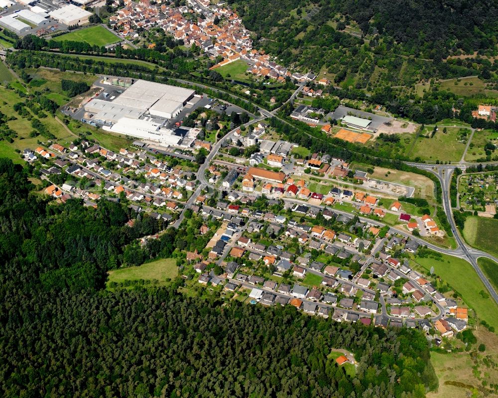 Aerial image Neustadt - Village - view on the edge of forested areas in Neustadt in the state Hesse, Germany