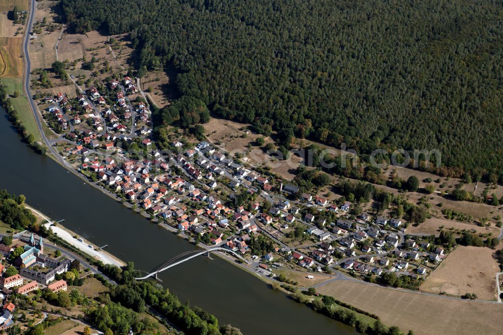 Aerial photograph Neustadt am Main - Village - view on the edge of forested areas in Neustadt am Main in the state Bavaria, Germany