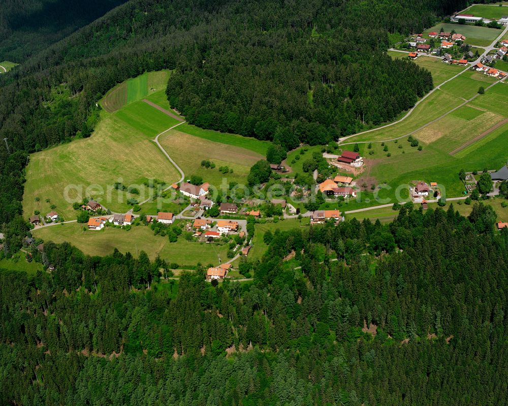 Aerial image Neuweiler - Village - view on the edge of forested areas in Neuweiler in the state Baden-Wuerttemberg, Germany