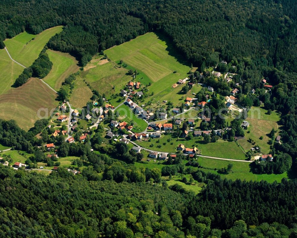 Aerial photograph Olfen - Village - view on the edge of forested areas in Olfen in the state Hesse, Germany