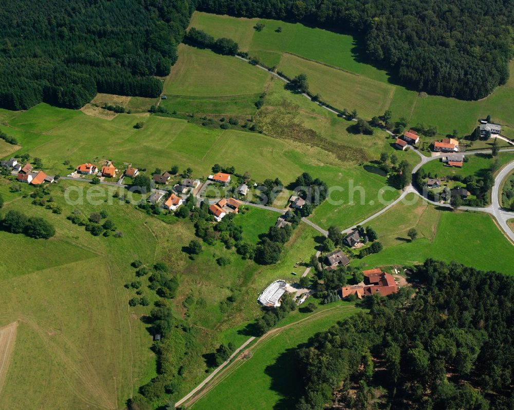 Aerial photograph Olfen - Village - view on the edge of forested areas in Olfen in the state Hesse, Germany