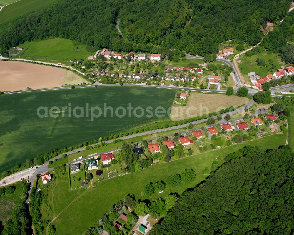 Aerial photograph Reifenstein - Village - view on the edge of forested areas in Reifenstein in the state Thuringia, Germany