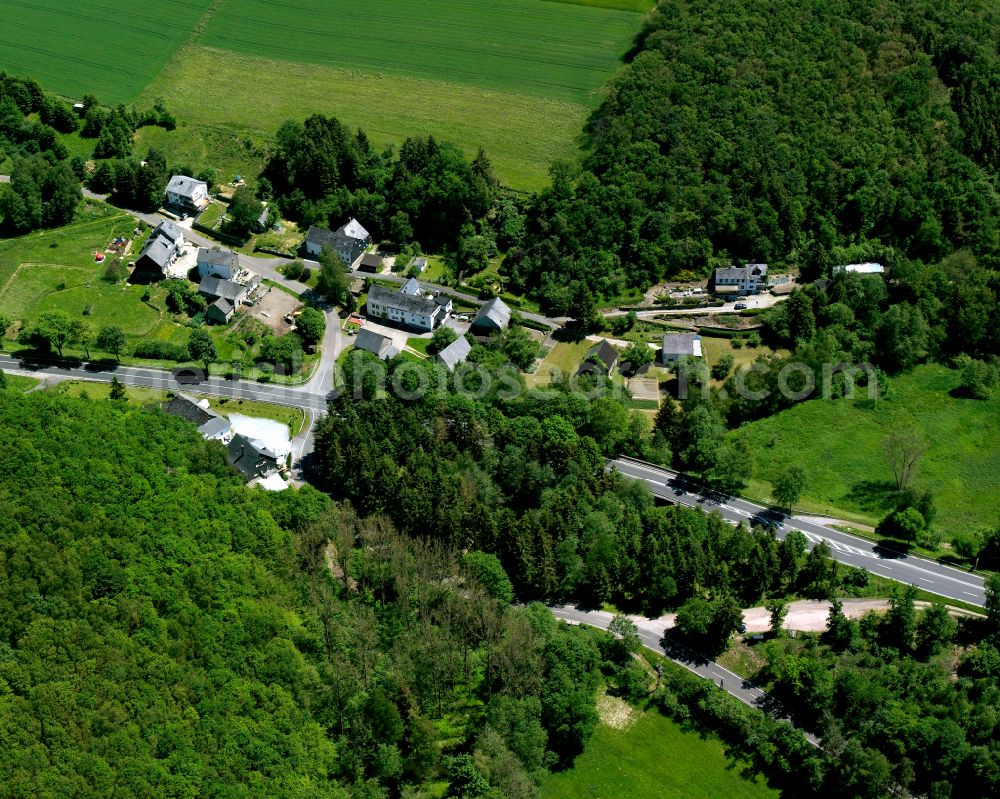 Reifenthal from above - Village - view on the edge of forested areas in Reifenthal in the state Rhineland-Palatinate, Germany