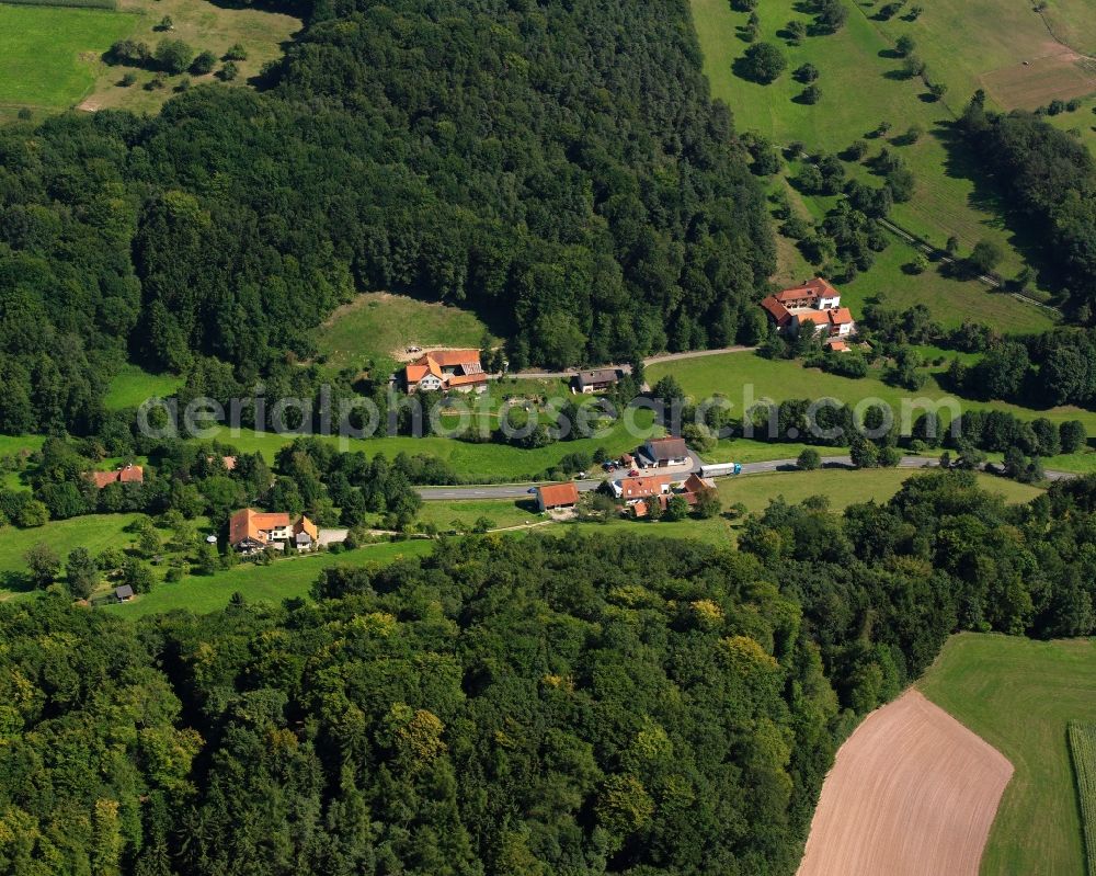 Aerial photograph Rohrbach - Village - view on the edge of forested areas in Rohrbach in the state Hesse, Germany