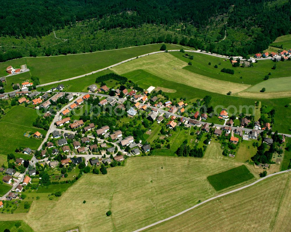 Aerial image Rotensol - Village - view on the edge of forested areas in Rotensol in the state Baden-Wuerttemberg, Germany