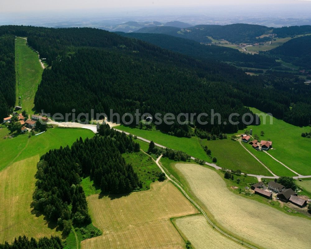 Aerial image Sankt Englmar - Village - view on the edge of forested areas in Sankt Englmar in the state Bavaria, Germany